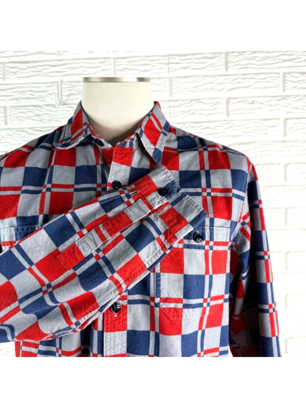 J.Crew Retro Classic Fit Chamois-Flannel Workshirt Button Up Shirt Size Medium